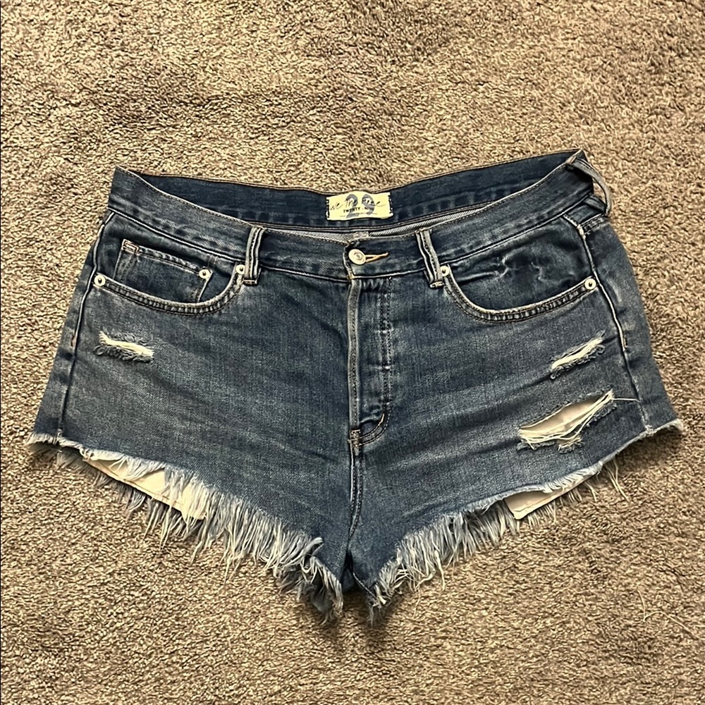 We The Free Distressed Denim Shorts